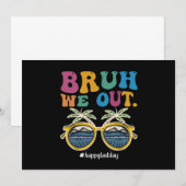 やばい、解放されたぜ！学校最後の日、先生！ 案内状 (正面/裏面)