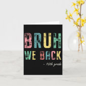 やべぇ 俺たち帰ってきたぜ！高校10年生初日の登校だ！！ カード (黄色い花)