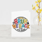 やべぇ、俺たち戻ってきた！4年生、初日の学校生活がまた始まるぜ カード (黄色い花)