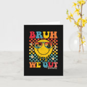 やべぇ、教師の卒業式終わったぜ、学校最後の日だ！ カード (黄色い花)