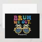 やべぇ、解放されたぜ！学校最後の日、先生！ 招待状 (正面/裏面)