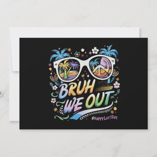 やべぇ、解放されたぜ！学校最後の日、夏休み最高！ 招待状 (正面)