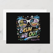 やべぇ、解放されたぜ!学校最後の日、夏休み最高! 招待状 (正面/裏面)