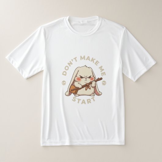 「やめておけ」ウサギ Tシャツ (レイダウン)