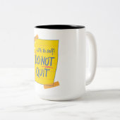 やめてやめ。 ツートーンマグカップ (正面右)