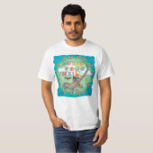 やめて トカゲのプリントTシャツ Tシャツ (正面フル)