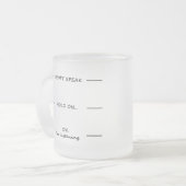 やめな話い!グラス·おもしろいコーヒー·マグ フロストグラスマグカップ (正面左)