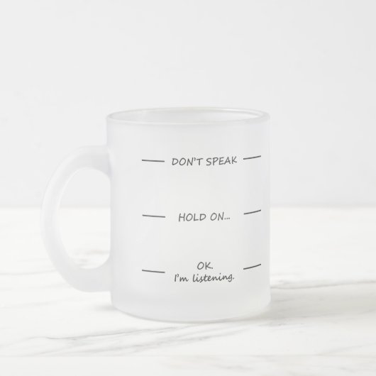 やめな話い!グラス·おもしろいコーヒー·マグ フロストグラスマグカップ (左)