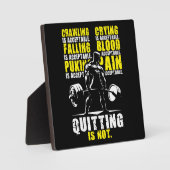 やめは受け入れ不可 – やる気を起こさせるGym フォトプラーク (正面)