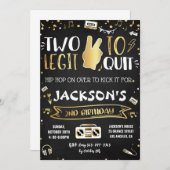 やめられない2歳の誕生日パーティー招待状 招待状 (正面/裏面)