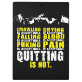 やめることは受諾可能-やる気を起こさせるなトレーニングではないです クリップボード (裏面)