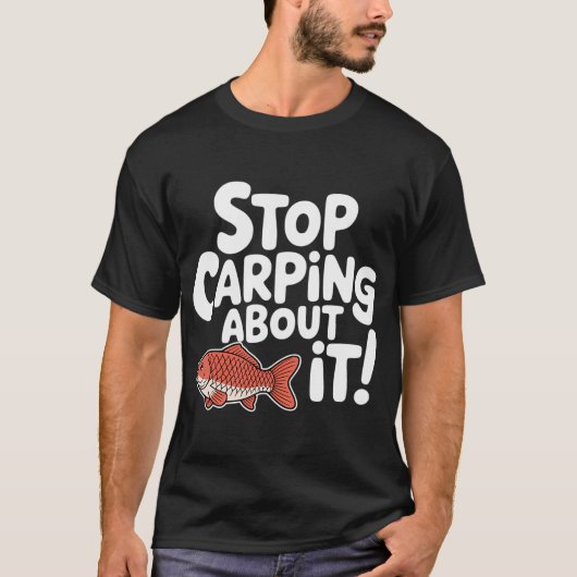 やめろって！コイの愚痴Tシャツ 冗談 コイ 魚 パロディ Tシャツ (正面)
