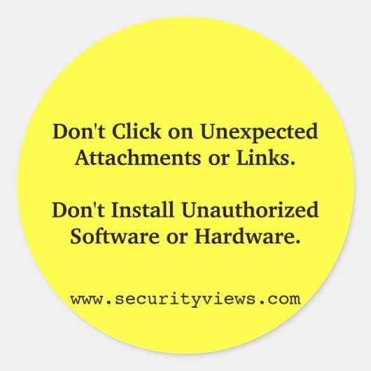 やめクリックろ！ ラウンドシール (正面)