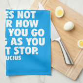 やめストップて「重量挙げ」トレーニングやる気を起こさせる キッチンタオル (四つ折り)