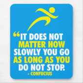 やめストップろ。ランニングトレーニングやる気を起こさせる マウスパッド (正面)