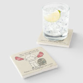 やめストップ ストーンコースター (横)