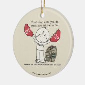 やめストップ セラミックオーナメント (左)