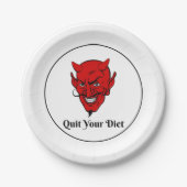 やめダイエット悪魔サタン ペーパープレート (正面)