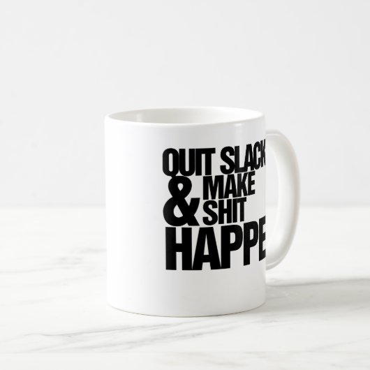 やめラキンやる気を起こさせるパロディ コーヒーマグカップ (正面右)