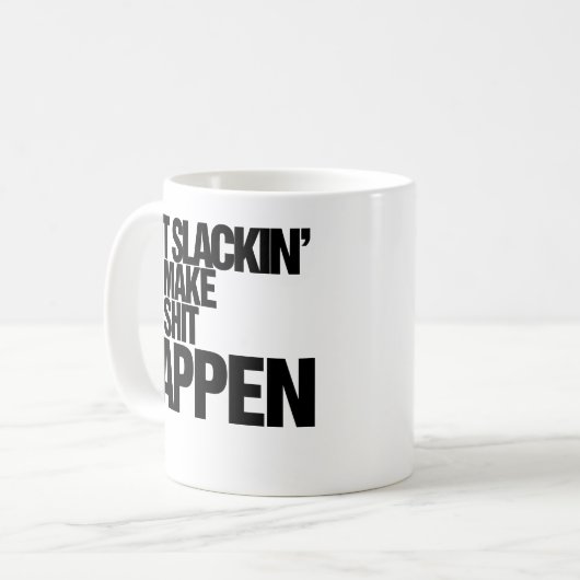 やめラキンやる気を起こさせるパロディ コーヒーマグカップ (正面左)