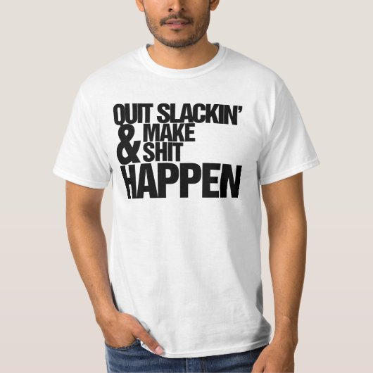 やめラキンやる気を起こさせるパロディ Tシャツ (正面)