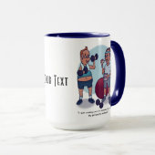 やめ働おもしろいく マグカップ (正面右)