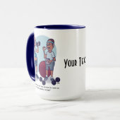 やめ働おもしろいく マグカップ (正面左)