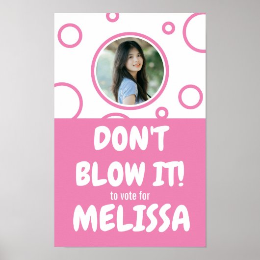 やめ吹て:投票"学校選挙 ポスター (正面)