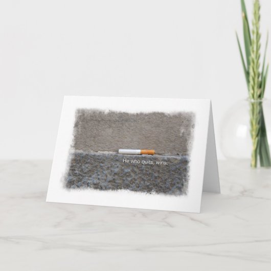 やめ喫煙おめでとう勇気付けられる カード (正面)
