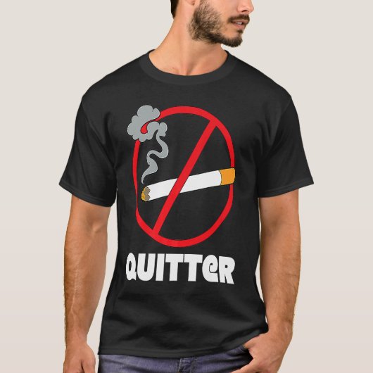やめ喫煙ストップ喫煙 Tシャツ (正面)