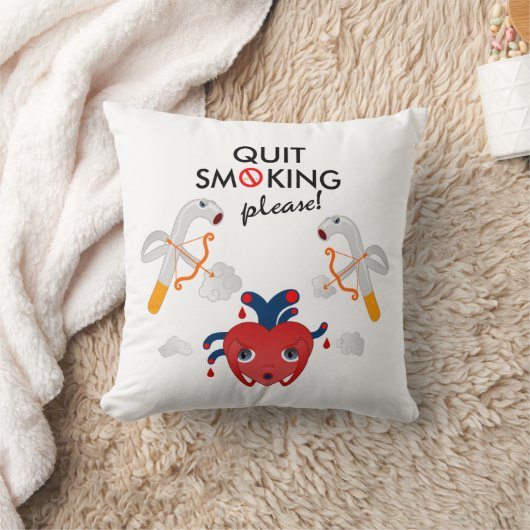 やめ喫煙 クッション (ブランケット)