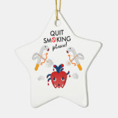 やめ喫煙 セラミックオーナメント (左)