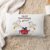 やめ喫煙 ランバークッション (ブランケット)