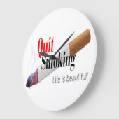 やめ喫煙 ラージ壁時計 (傾斜)