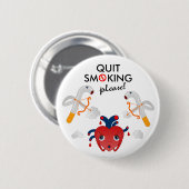 やめ喫煙 缶バッジ (正面&裏面)