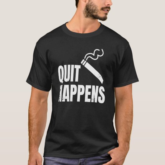 やめ引用文が喫煙 Tシャツ (正面)