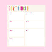 やめ忘れろ!カラフル文字アラーム ノートパッド