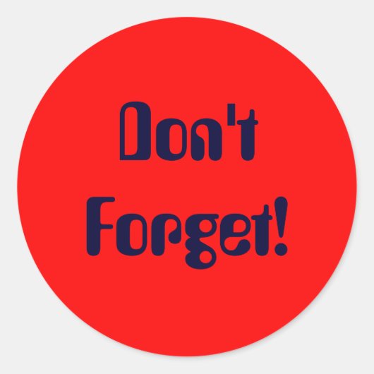 やめ忘れろ! ラウンドシール (正面)