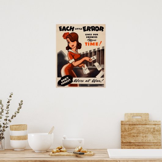 やめ忘れろ – 戦争だ！ ポスター (キッチン)