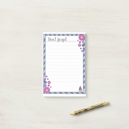 やめ忘れ |折れ線の付箋 ポストイット (デスク上)