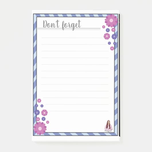 やめ忘れ |折れ線の付箋 ポストイット (正面)