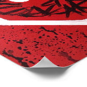 「やめ」ストップのプリント ポスター (角)