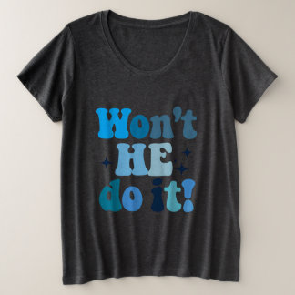 やらない プラスサイズTシャツ