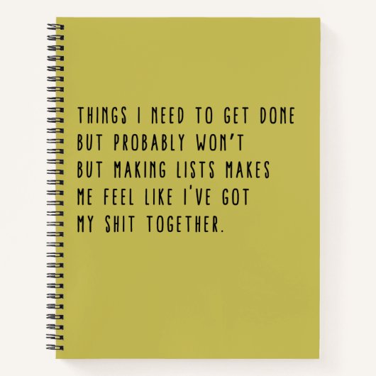 やらなきゃいけなくなるかもおもしろいしれない ノートブック (正面)