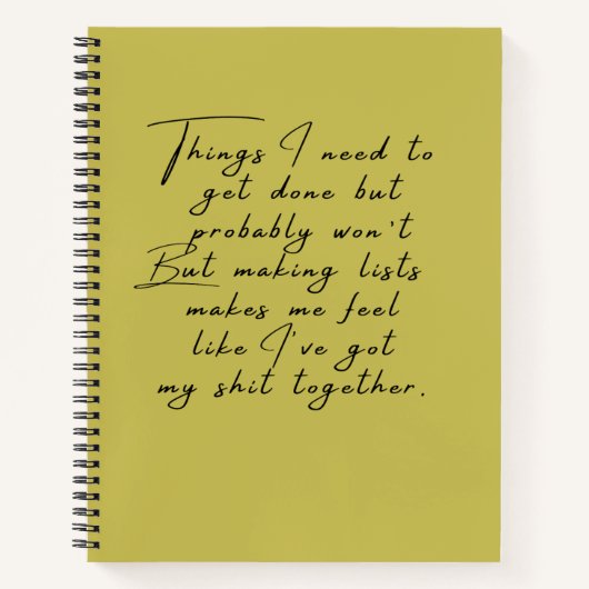 やらなきゃいけなくなるかもおもしろいしれない ノートブック (正面)