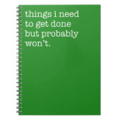 やらなきゃいけねえことおもしろい ノートブック (正面)