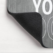 やらなければ何も機能しない、ホワイト・文字 マウスパッド (コーナー)