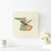 やりかけの着物のスケッチ スクエア壁時計 (ホーム)