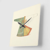 やりかけの着物のスケッチ スクエア壁時計 (傾斜)