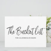 「やりたいことリスト」おしゃれな手書きレタリング ウェディングサイン 招待状 (スタンド正面)